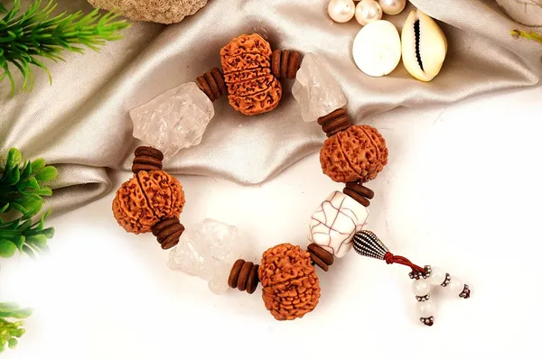 10_Mukhi_Rudraksha_Crystal_Quartz_Bracelet