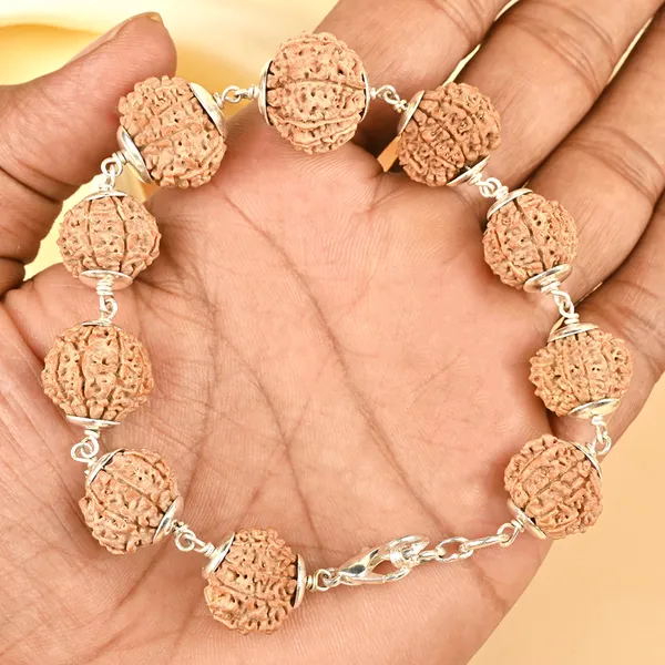 11_Mukhi_Nepali_Silver_Caps_Bracelet_Extra_Small_Beads