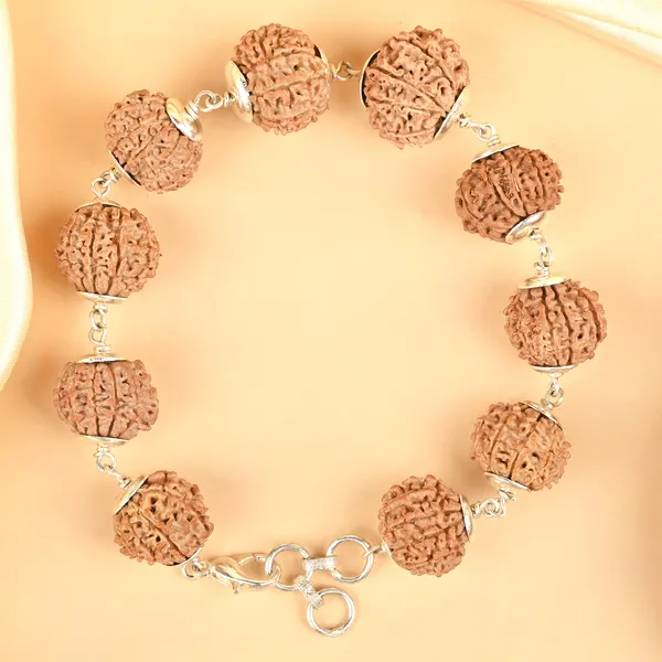 11_Mukhi_Nepali_Silver_Caps_Bracelet_Extra_Small_Beads