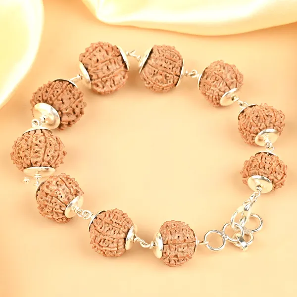 Brown_Rudraksha_10_Mukhi_Nepali_Silver_Caps_Bracelet_For_Unisex