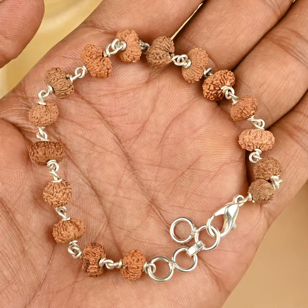 14_Mukhi_Rudraksha_925_Silver_Wire_Bracelet