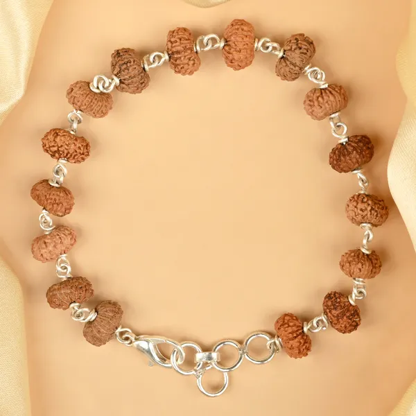 14_Mukhi_Rudraksha_925_Silver_Wire_Bracelet