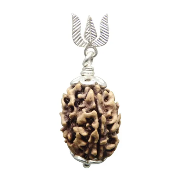 3_Mukhi_Rudraksha_Silver_Pendant