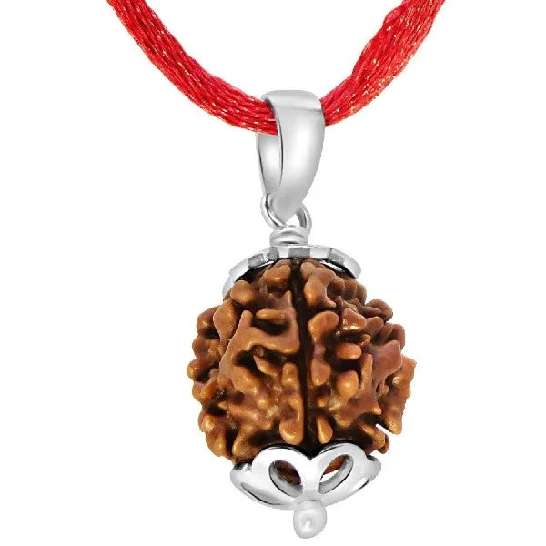4_Mukhi_Nepali_Rudraksha_Silver_Pendant