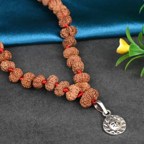 12_Mukhi_Rudraksha_Surya_Radiance_Mala_With_Silver_Locket