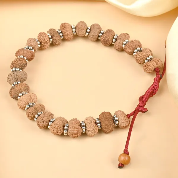 16_Mukhi_Rudraksha_925_Silver_Chakri_Bracelet