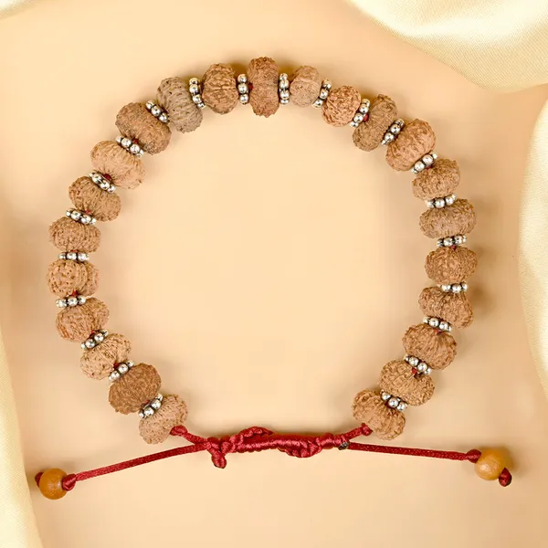 16_Mukhi_Rudraksha_925_Silver_Chakri_Bracelet
