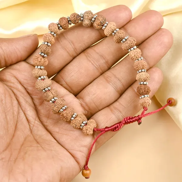 16_Mukhi_Rudraksha_925_Silver_Chakri_Bracelet
