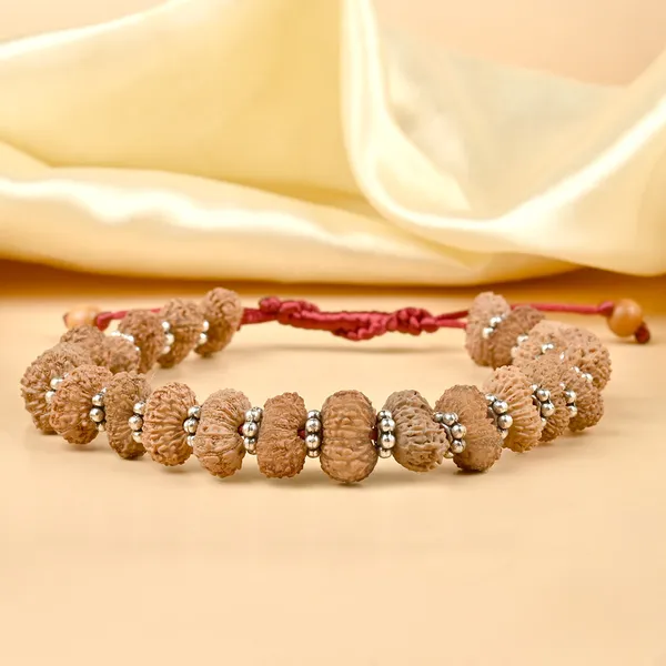 16_Mukhi_Rudraksha_925_Silver_Chakri_Bracelet