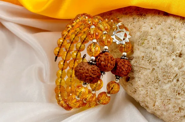 12_Mukhi_Rudraksha_Citrine_925_Silver_Solar_Plexus_Bracelet