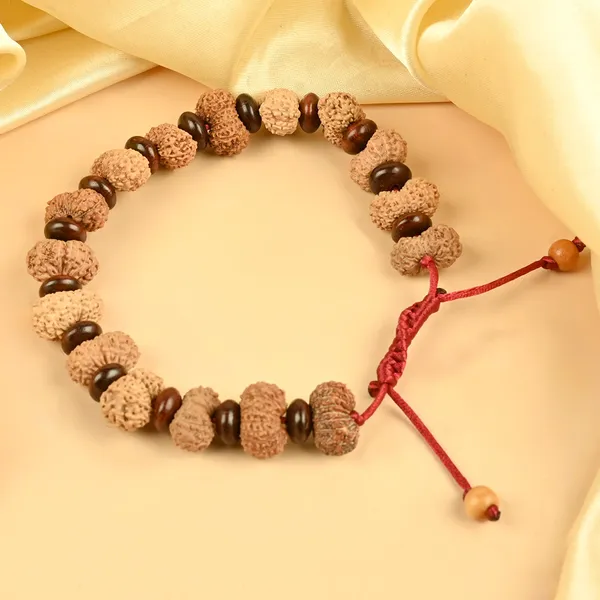 16_Mukhi_X_Red_Sandalwood_Elliptical_Bracelet