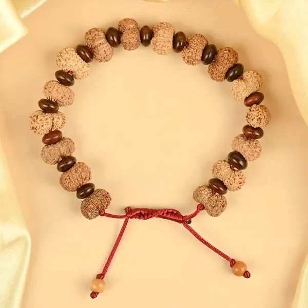 16_Mukhi_X_Red_Sandalwood_Elliptical_Bracelet