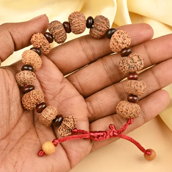 14_Mukhi_X_Red_Sandalwood_Elliptical_Bracelet