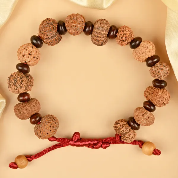 14_Mukhi_X_Red_Sandalwood_Elliptical_Bracelet