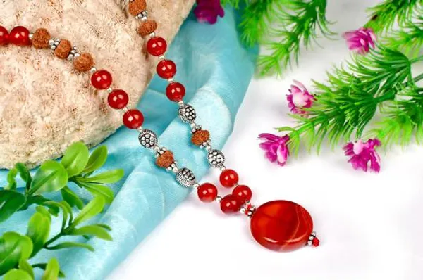 Brown_Rudraksha_10_Mukhi_Orange_Carnelian_Beads_Mala