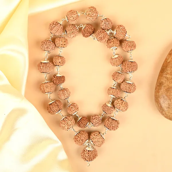 10_Mukhi_Nepali_Rudraksha_925_Silver_Caps_Kantha_Mala