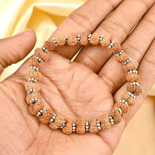 15_Mukhi_Rudraksha_925_Silver_Chakri_Bracelet