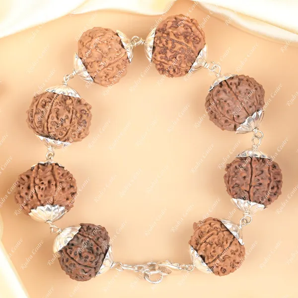 10_Mukhi_Nepali_Rudraksha_925_Silver_Star_Caps_Bracelet