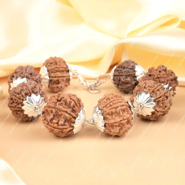 10_Mukhi_Nepali_Rudraksha_925_Silver_Star_Caps_Bracelet