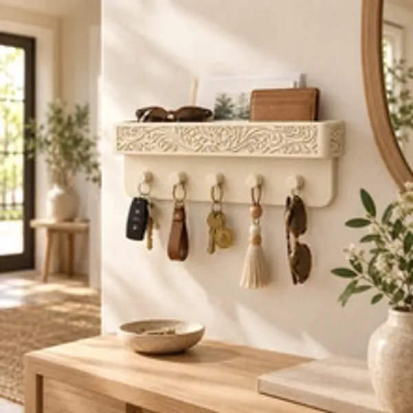 Pla_Jharokha_Wall-Mounted_Key_Shelf_Olive_Green