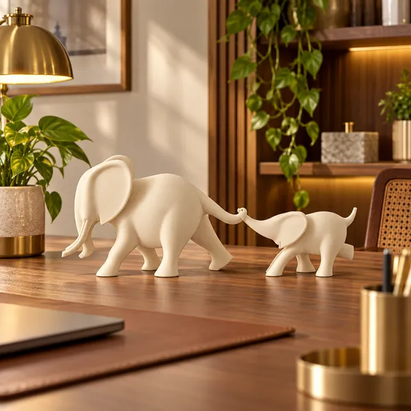 Blancspace_Elephant_Duo_Figurine_Warm_Ivory