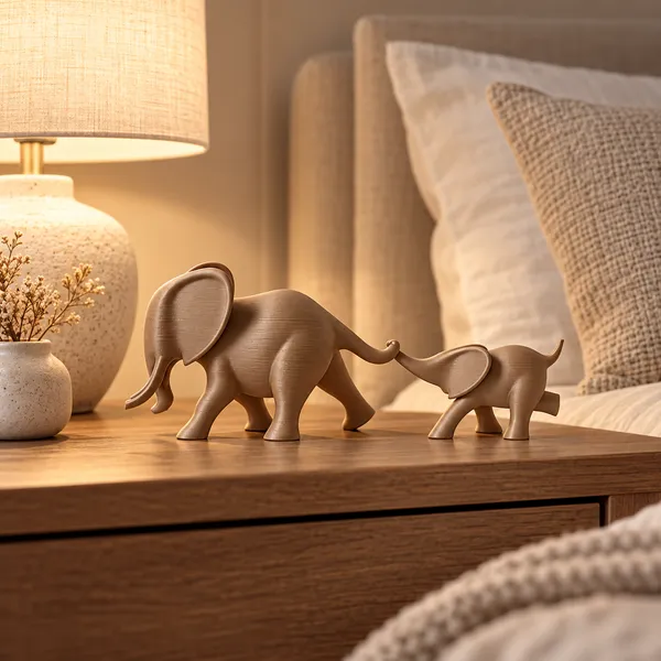 Blancspace_Elephant_Duo_Figurine_Caramel_Taupe