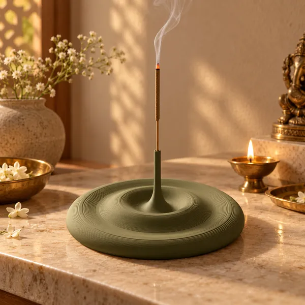 Pla_Minimalist_Sculptural_Water_Drop_Holder_Olive_Green