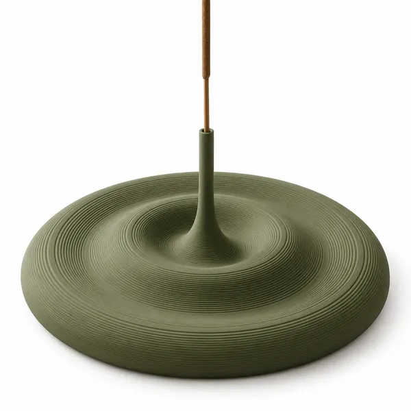 Pla_Minimalist_Sculptural_Water_Drop_Holder_Olive_Green