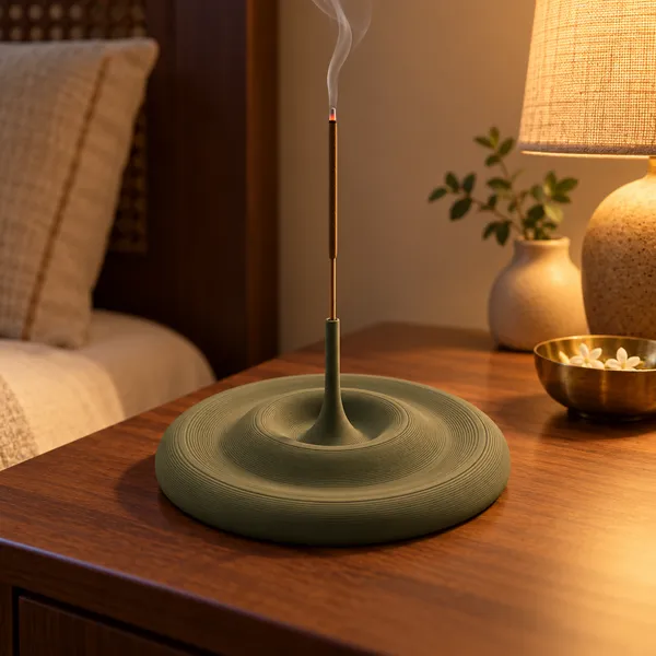 Pla_Minimalist_Sculptural_Water_Drop_Holder_Olive_Green