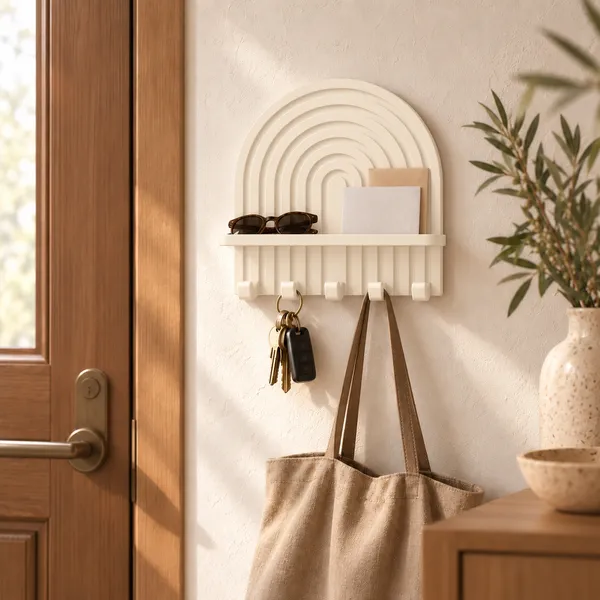 Pla_Minimalist_Wall-Mounted_Key_Holder_Warm_Ivory