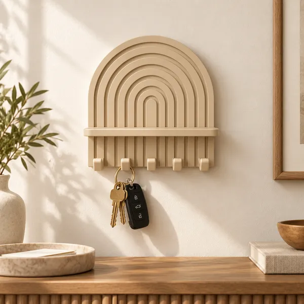 Pla_Minimalist_Wall-Mounted_Key_Holder_Dusty_Blue