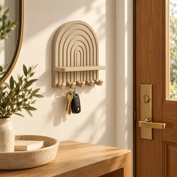 Pla_Minimalist_Wall-Mounted_Key_Holder_Dusty_Blue