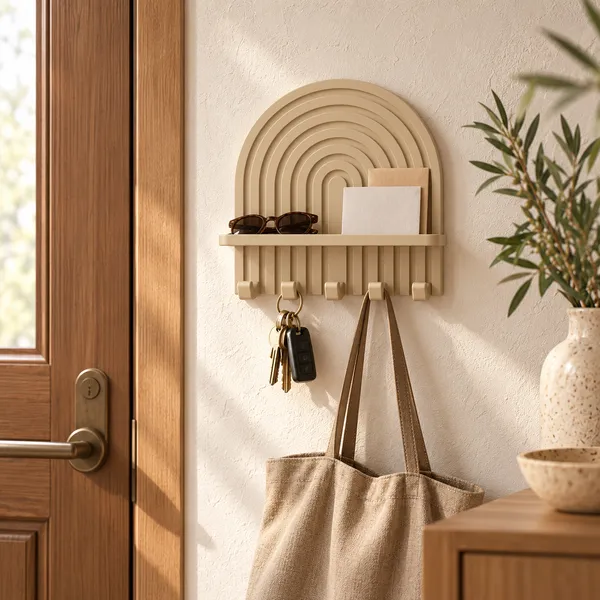 Pla_Minimalist_Wall-Mounted_Key_Holder_Dusty_Blue