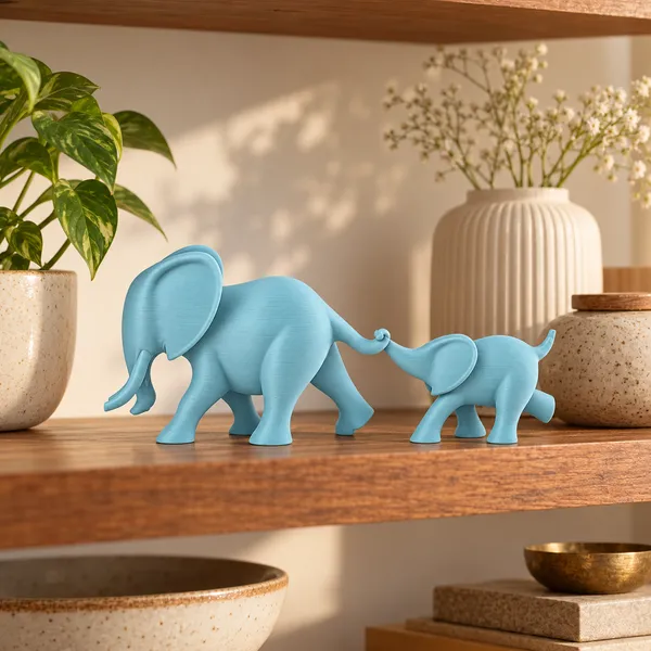 Blancspace_Elephant_Duo_Figurine_Dusty_Blue
