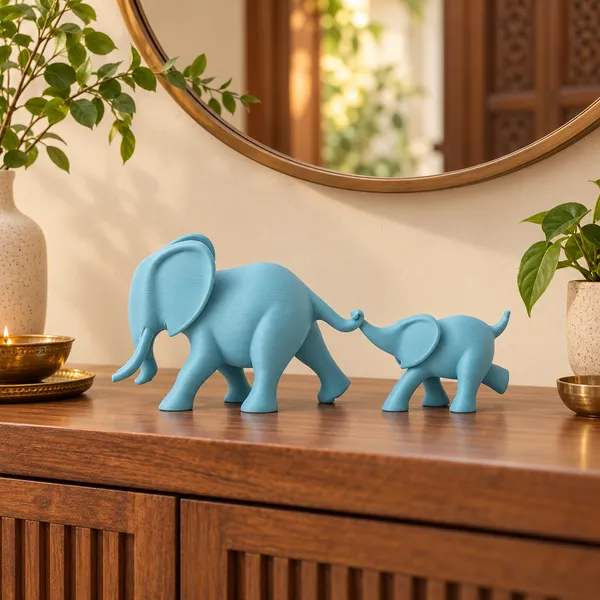 Blancspace_Elephant_Duo_Figurine_Dusty_Blue