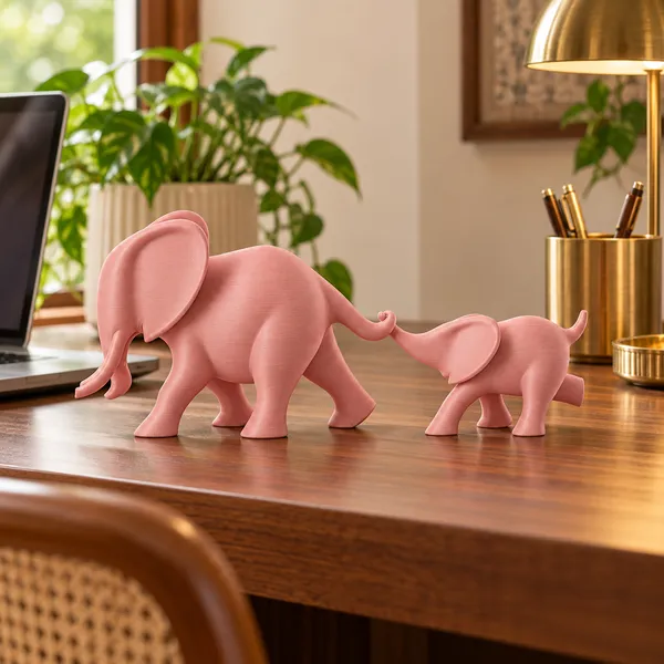 Blancspace_Elephant_Duo_Figurine_Dusty_Pink