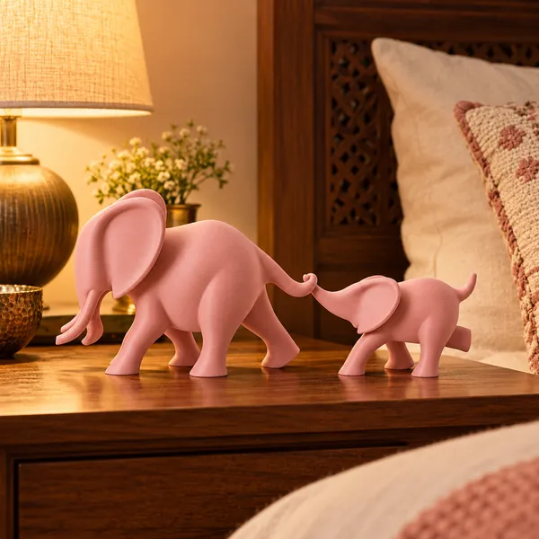 Blancspace_Elephant_Duo_Figurine_Dusty_Pink