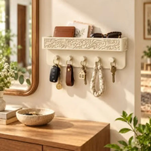 Pla_Jharokha_Wall-Mounted_Key_Shelf_Olive_Green