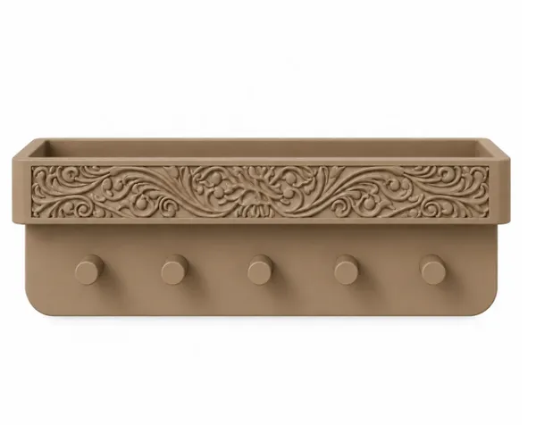 Pla_Jharokha_Wall-Mounted_Key_Shelf_Terracotta
