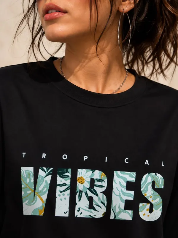 Black_Cotton_Oversized_Tropical_Vibes_Graphic_T-Shirt_For_Women