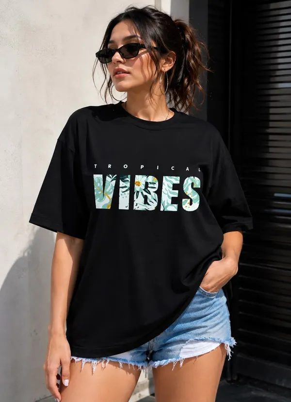 Black_Cotton_Oversized_Tropical_Vibes_Graphic_T-Shirt_For_Women