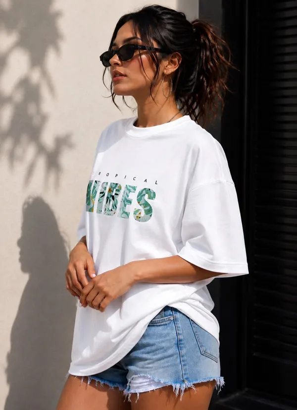 White_Cotton_Oversized_Tropical_Vibes_Graphic_T-Shirt_For_Women