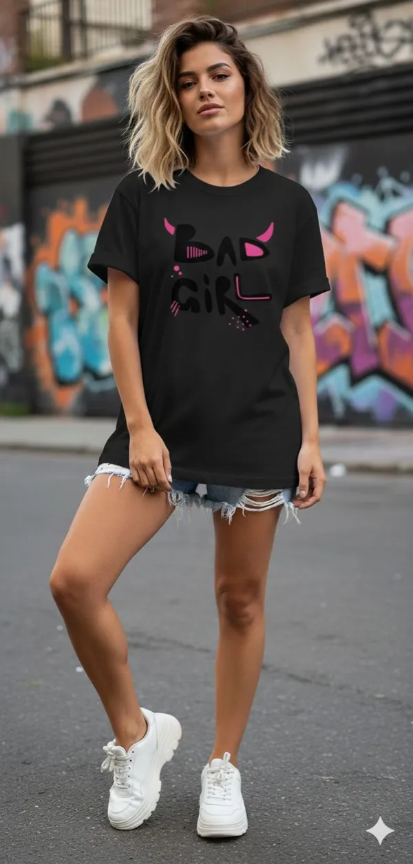 Black_Cotton_Oversized_Pink_Accent_Graphic_T-Shirt_For_Women