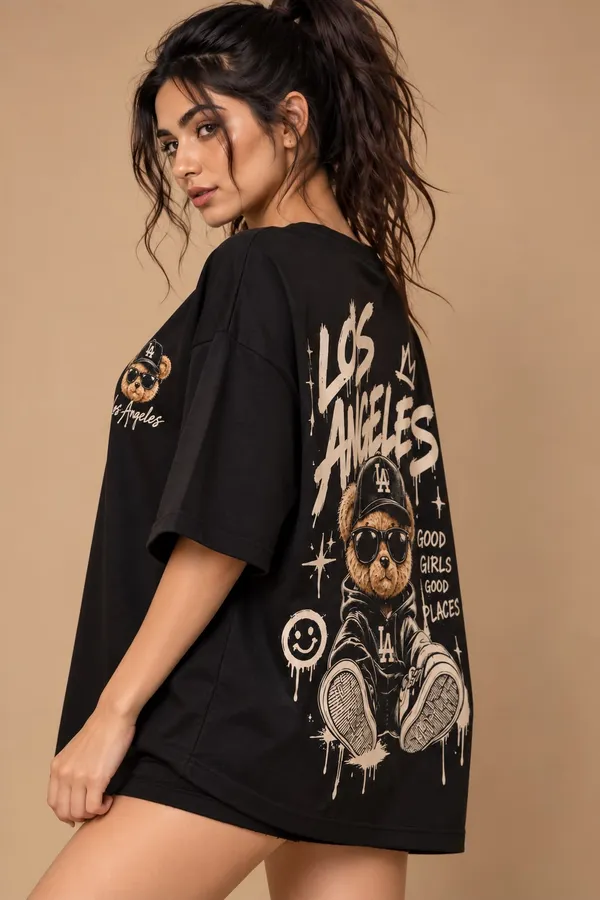 Black_Cotton_Oversized_Bear_Graphic_T-Shirt_For_Women