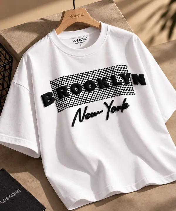 White_Cotton_Oversized_Brooklyn_New_York_Graphic_T-Shirt_For_Women