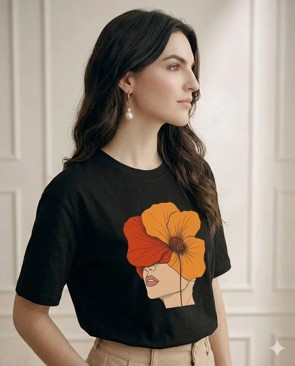 Black_Relaxed_Fit_Graphic_T-Shirt_for_Women