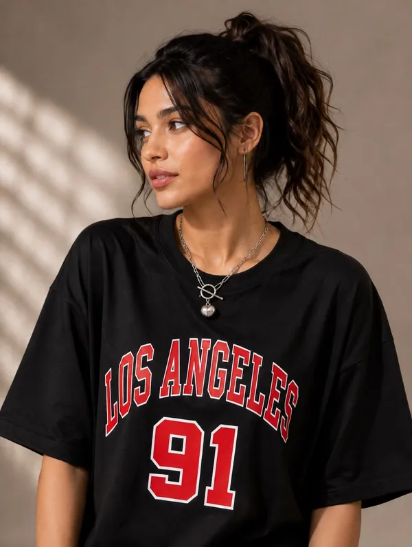 Black_Cotton_Oversized_Los_Angeles_Graphic_T-Shirt_For_Women