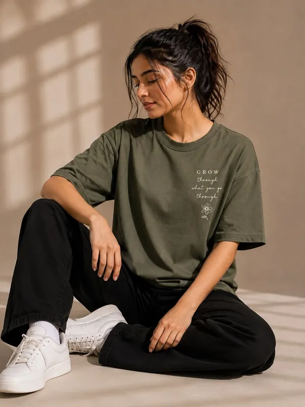 Olive_Cotton_Relaxed_Fit_Floral_Text_Graphic_T-Shirt_For_Women