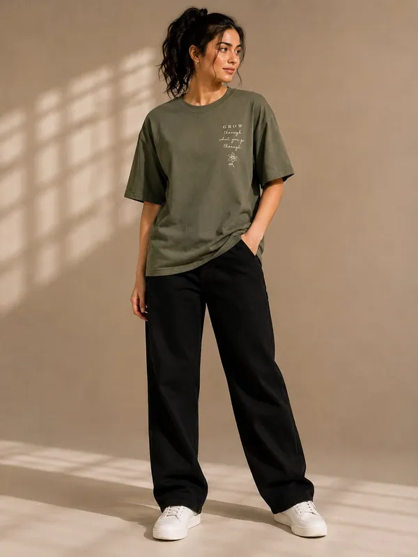Olive_Cotton_Relaxed_Fit_Floral_Text_Graphic_T-Shirt_For_Women
