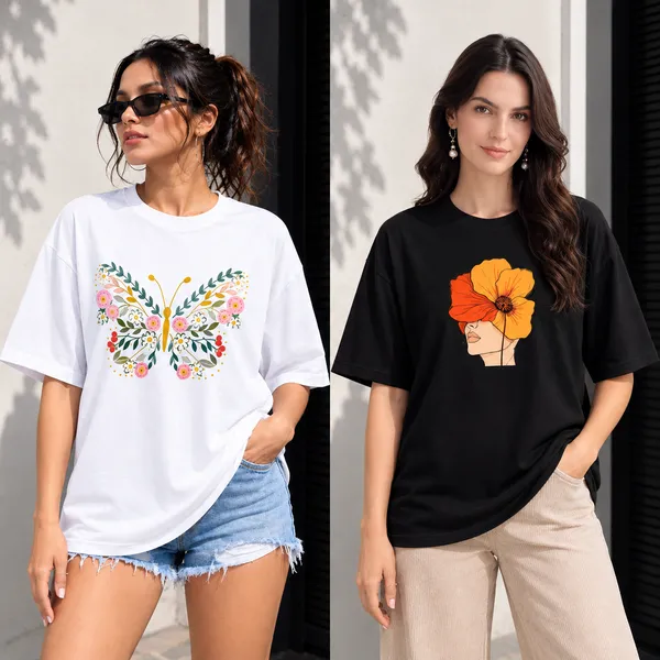 Floral_Graphic_T-Shirt_Duo_–_Black_&_White